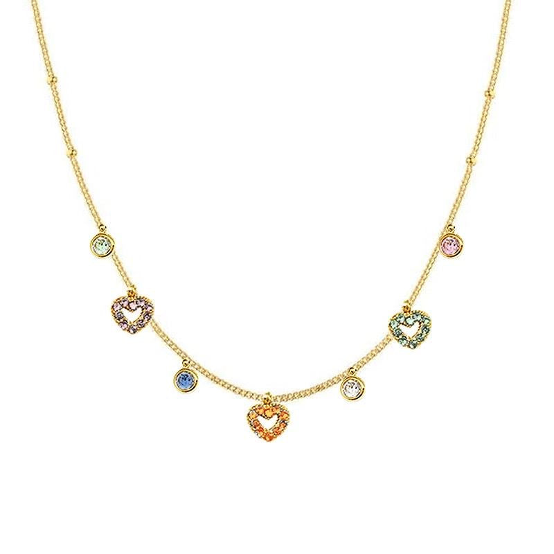 Collana cuori multicolor