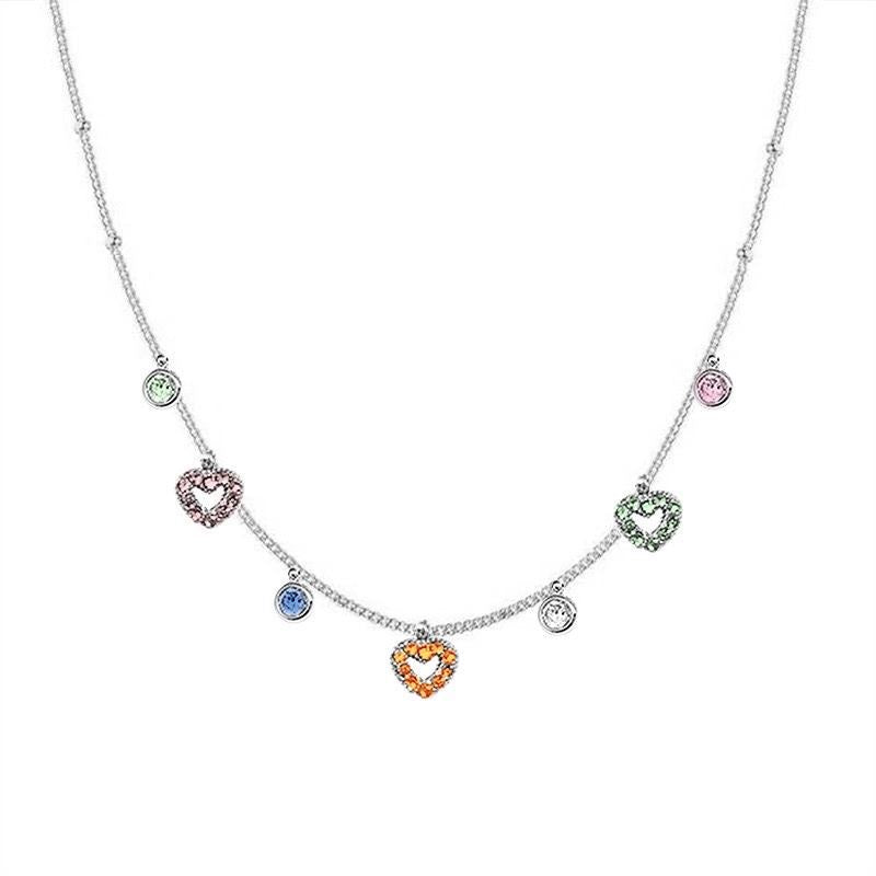 Collana cuori multicolor